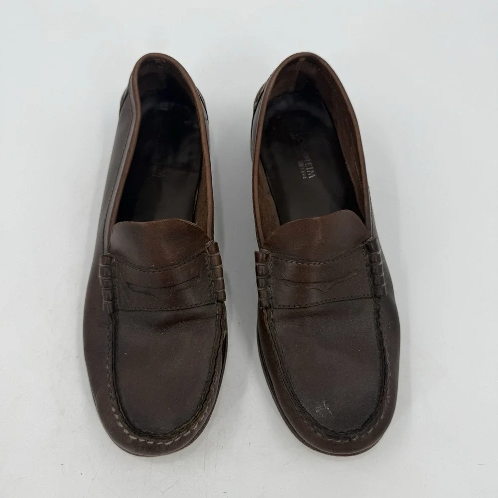 Florsheim Men's Size 8 D Brown Leather Penny Loafers Moc Toe Dress Shoes